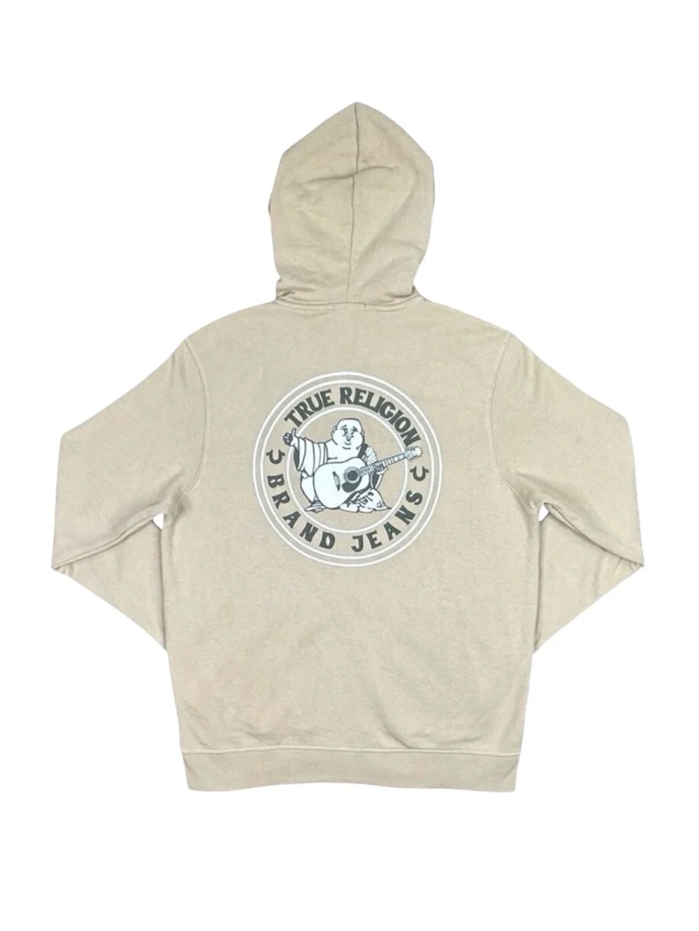 True Religion Buddha Logo Seal Full Zip Hoodie - Size XL - Travertine